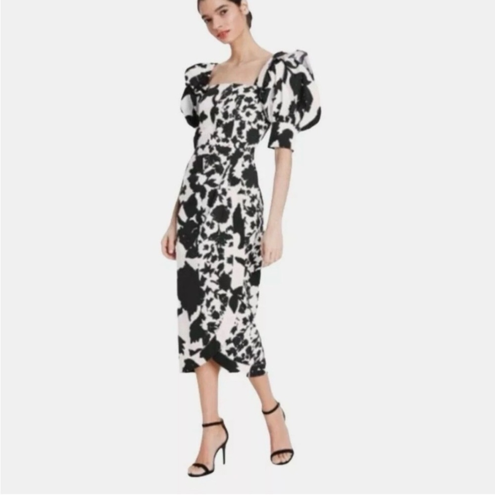 Christopher John Rogers x Target Floral Puff Sleeve Faux Wrap Dress